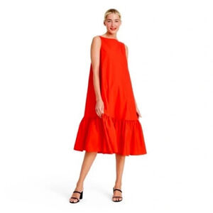 Christopher John Rodgers + Target Poplin Ruffled Hem Midi Dress